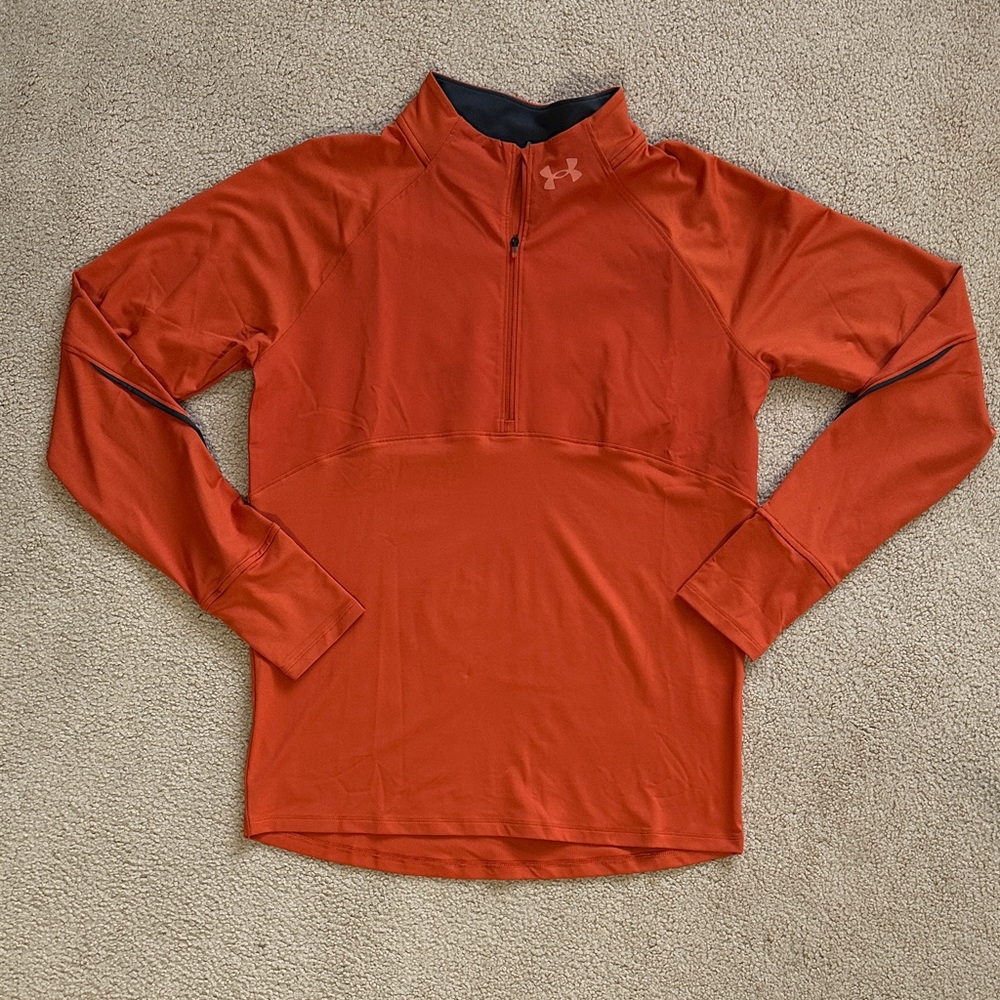 Under Armour Burnt Orange Quarter-Zip Top
